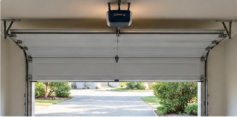 Residential garage door and automatic opener system